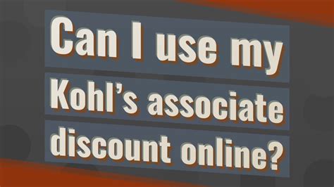 Log into workday and you can print out your card. . How to use kohls associate discount online